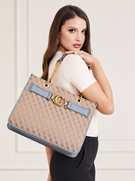 Guess Blue Aileen 4g Logo Shopper