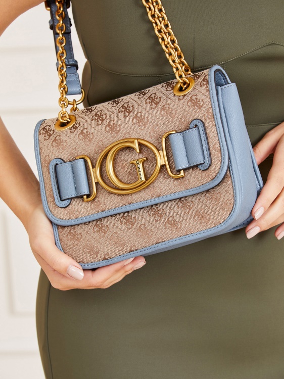 Aileen 4g чанта за кръст с лого Guess Blue