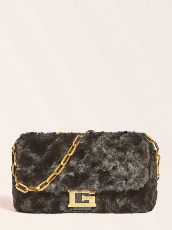 черен Helma изкуствена кожа Crossbody Guess