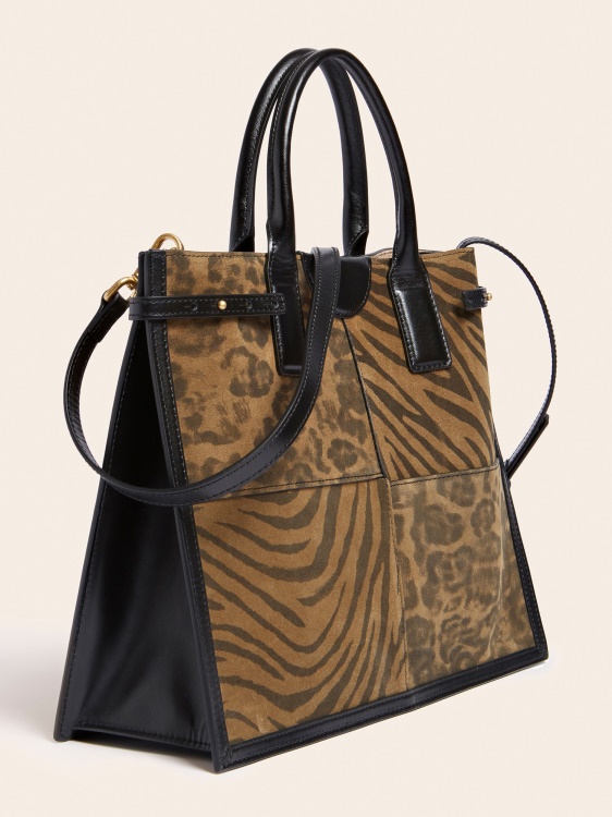 Animalier Stilla истинска кожа Shopper Guess