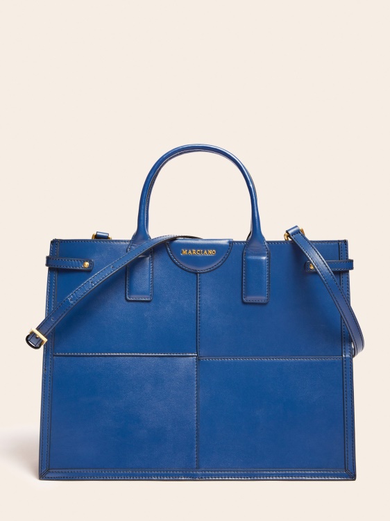 Blue Stilla истинска кожа Shopper Guess