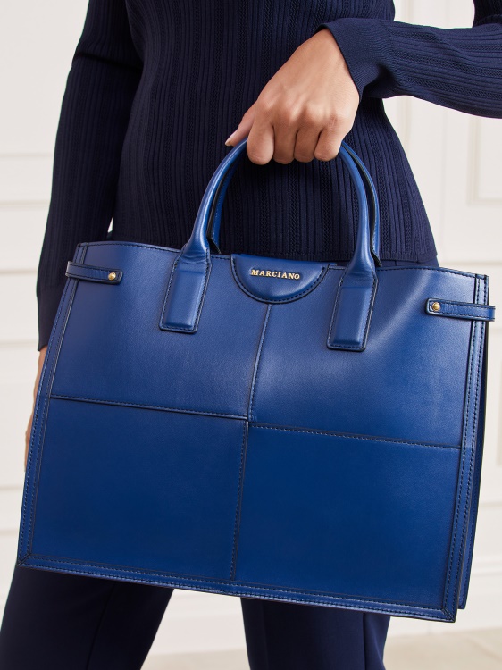 Blue Stilla истинска кожа Shopper Guess