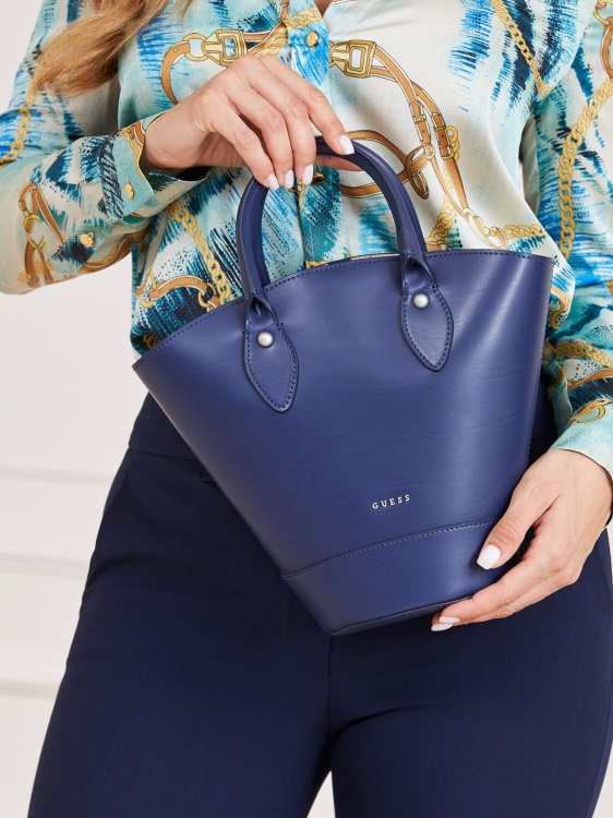 Дамска чанта Jary от естествена кожа синя предположение