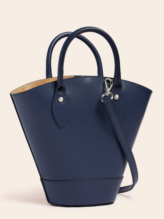 Дамска чанта Jary от естествена кожа синя предположение