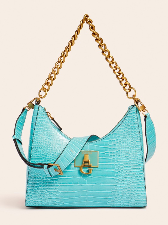 светлосин стефи крокодил щампа Hobo Guess