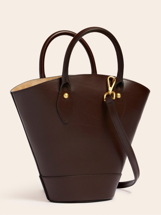 кафява дамска чанта Guess Jary от истинска кожа
