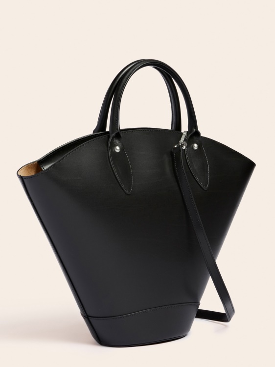 Guess Jary черна чанта от истинска кожа
