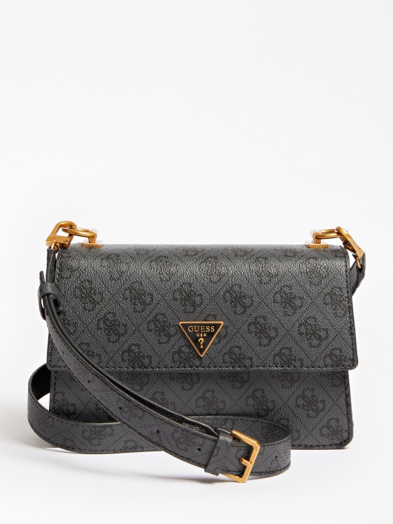 Alexie 4g лого мини чанта за кръст Guess сива