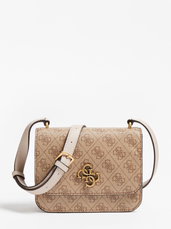 Guess Noelle 4g ​​​​лого мини Crossbody кафяво