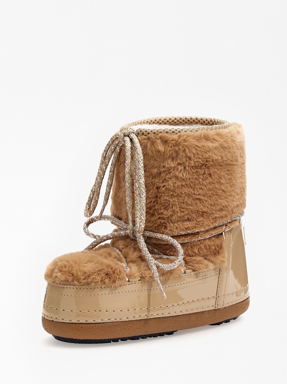 бежови ботуши за сняг от изкуствена кожа Susy Guess