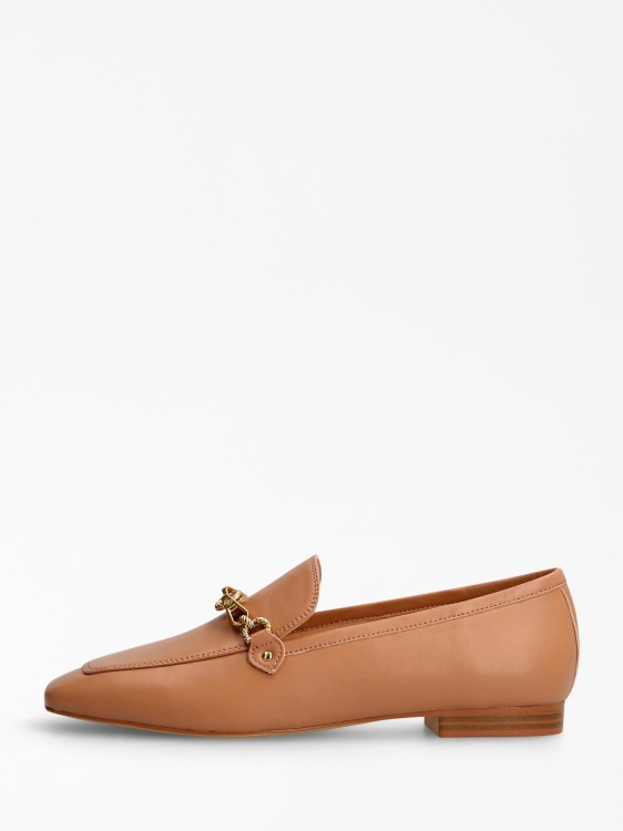 Marta мокасини от смесена кожа бежово Guess