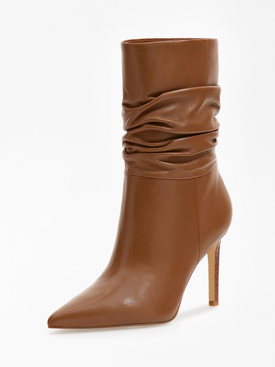 ботуши Dabbi от естествена кожа Guess Brown