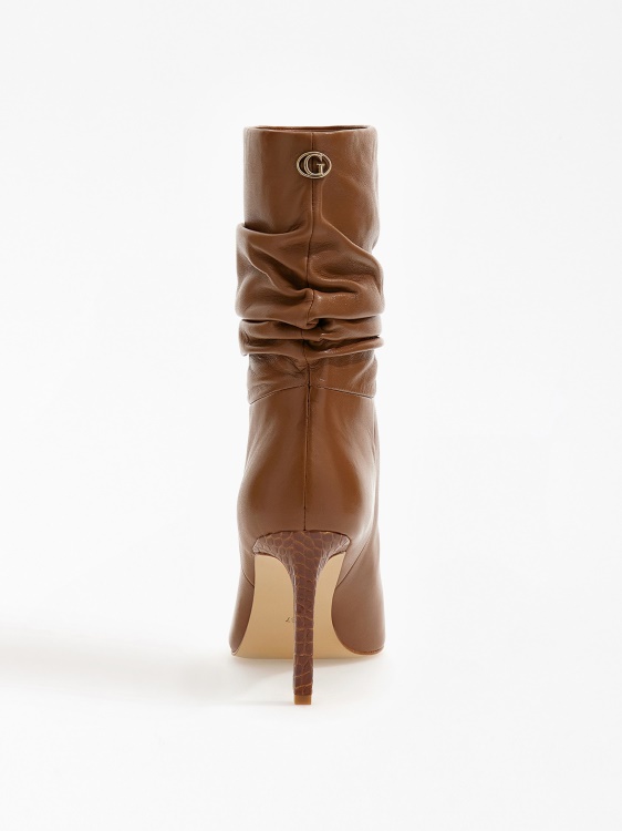 ботуши Dabbi от естествена кожа Guess Brown