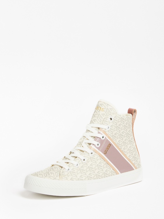 високи маратонки Guess Cream Elga лого