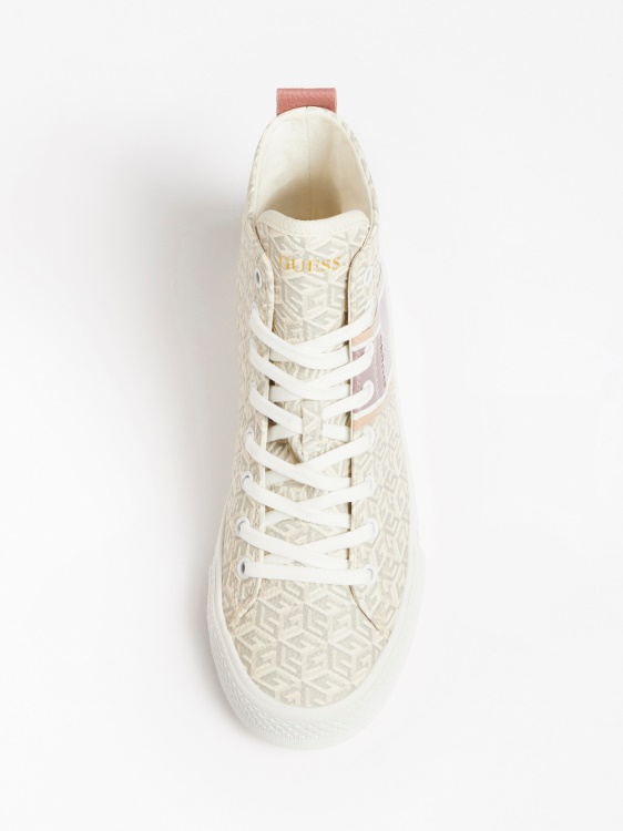 високи маратонки Guess Cream Elga лого