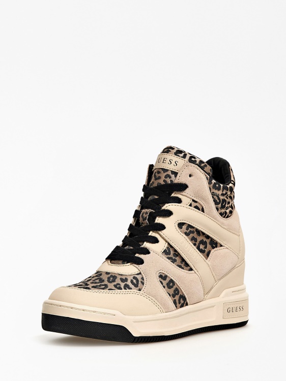 Guess Lisa Animalier високи маратонки черни