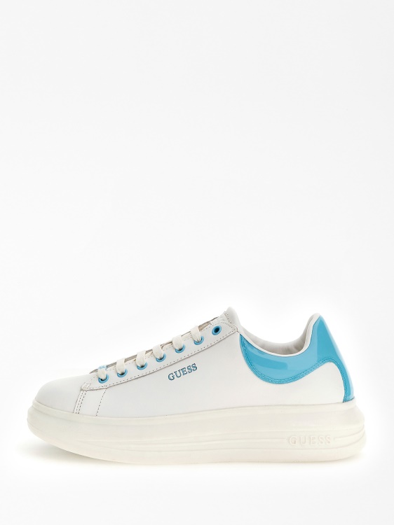 маратонки Vibo от смесена кожа светло синьо Guess
