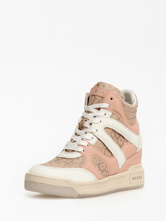 Lisa Animalier високи маратонки Guess розово