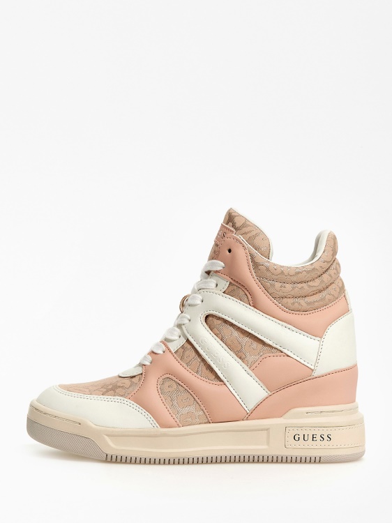 Lisa Animalier високи маратонки Guess розово