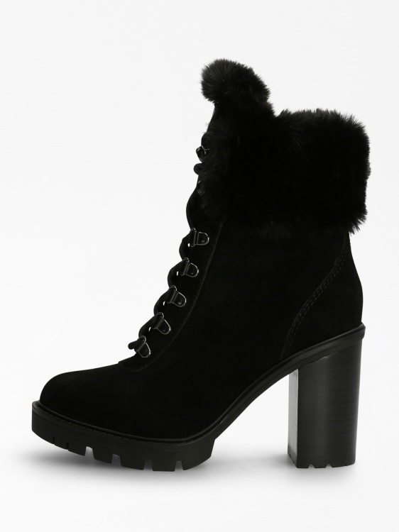 черни ботуши от естествена кожа Gelyn Guess