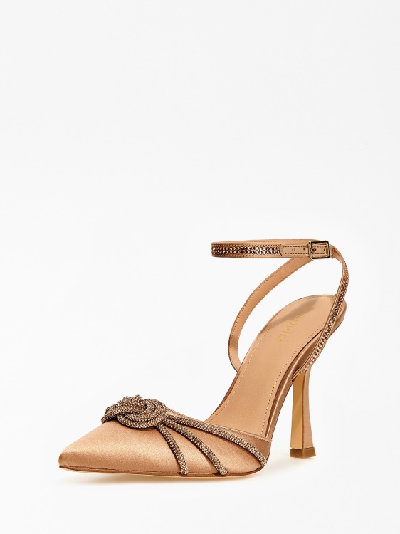 светлорозов сатенен сандал Guess Syena