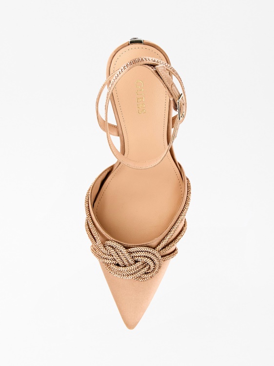 светлорозов сатенен сандал Guess Syena