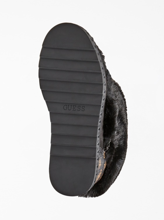 кафяви ботуши с изкуствена кожа Guess Hasana