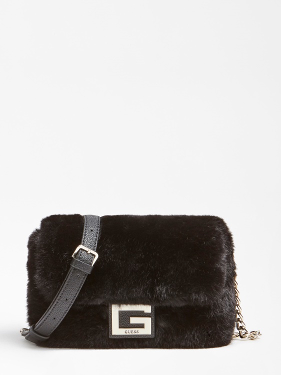 Guess Gwen изкуствена кожа кръстосано черно