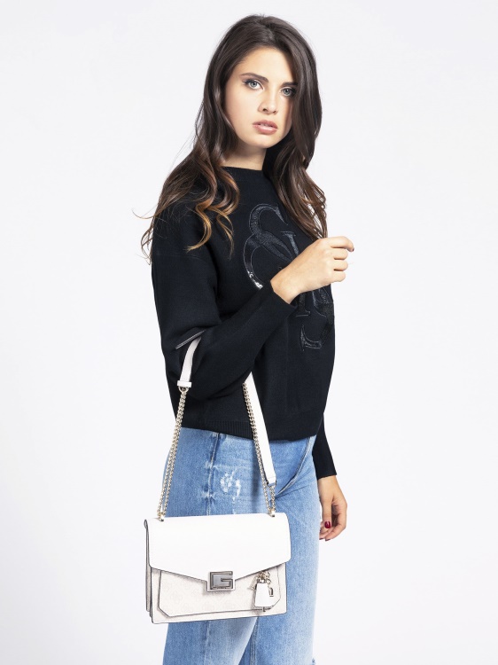 Valy 4g лого мини чанта Guess бяло
