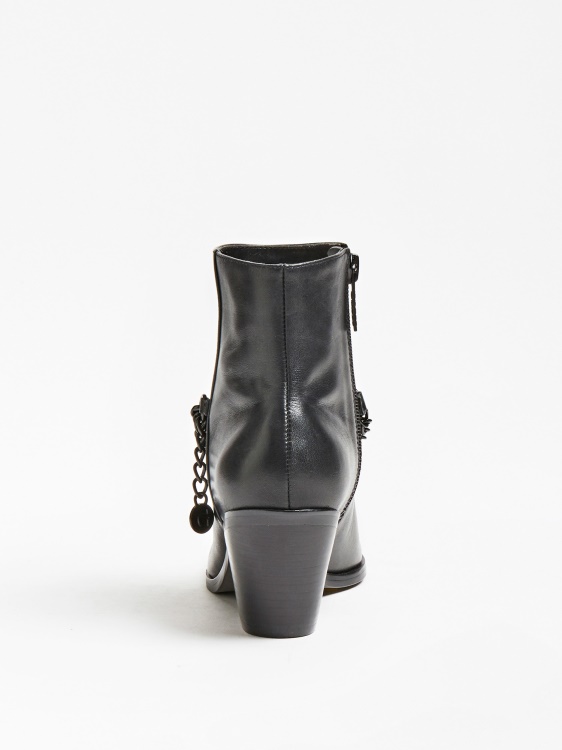 черен ботуш от естествена кожа Guess Patziy