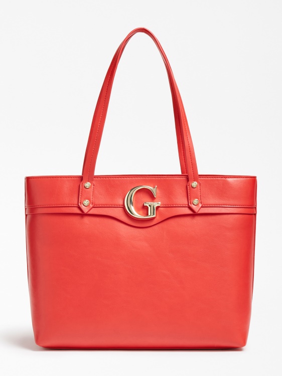 Red Genevieve Logo Shopper Guess