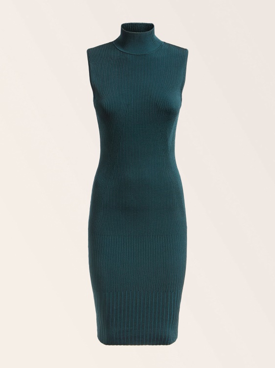 плетена рокля с деколте на Marciano синьо Guess