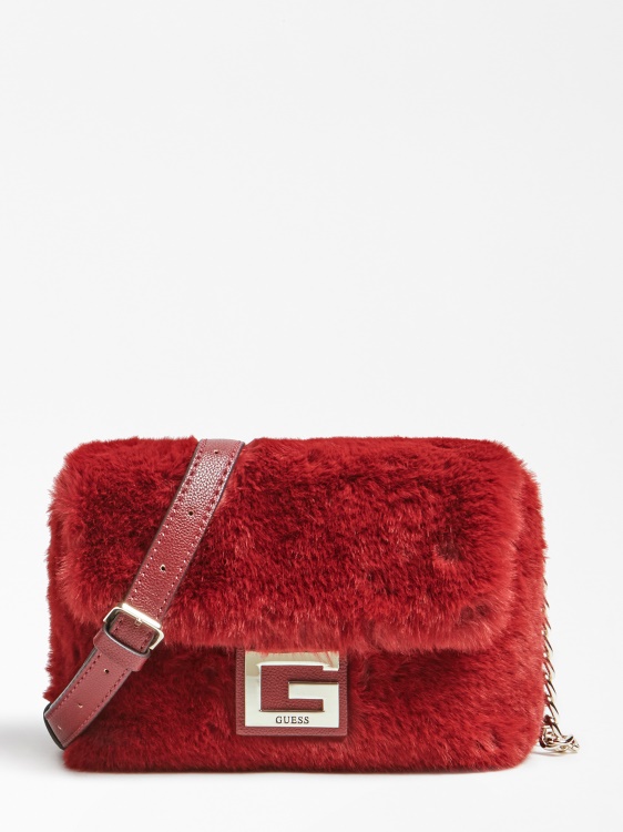 Gwen изкуствена кожа Crossbody Guess червено