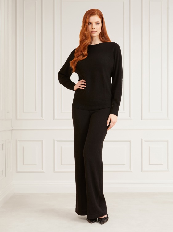 черен кашемирен пуловер Marciano Guess