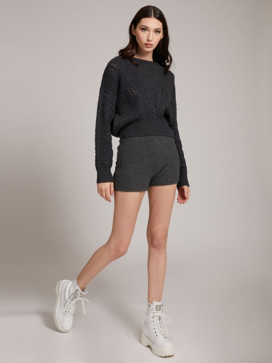 кабелен пуловер Guess Blue