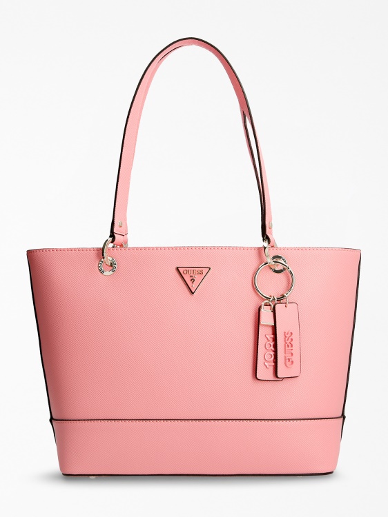 Guess Noelle Logo Charm Shopper Pink
