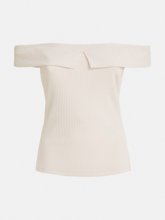 кремообразна горна част с ребра