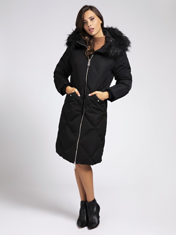 яке от изкуствена кожа Guess Black