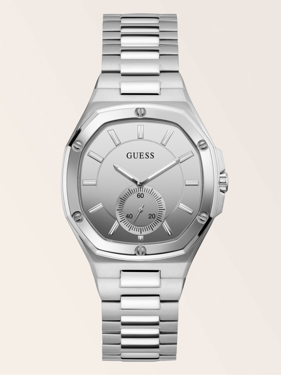 мултифункционален часовник сребърен Guess