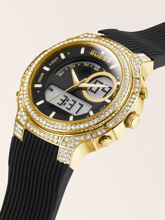 сребрен кристален цифров часовник Guess