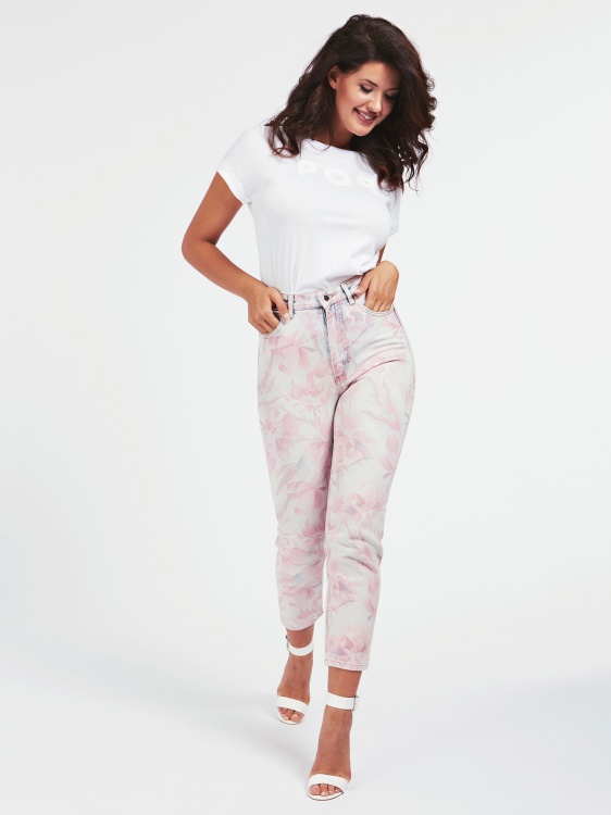 Guess многоцветен модел деним дънки Mom Fit