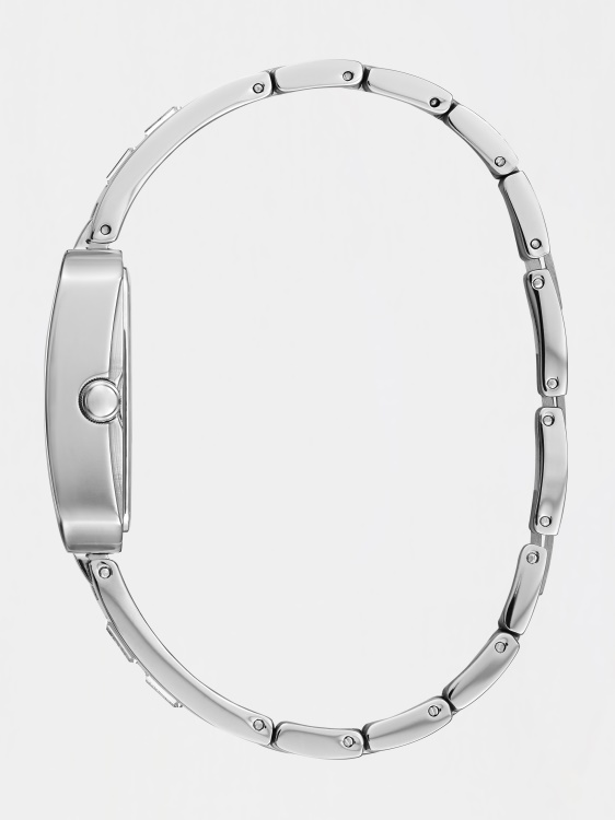 моден сребрен Guess кристален аналогов часовник нова тенденция