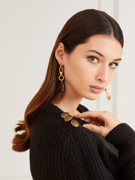 черен пуловер от смес от вълна Marciano Guess