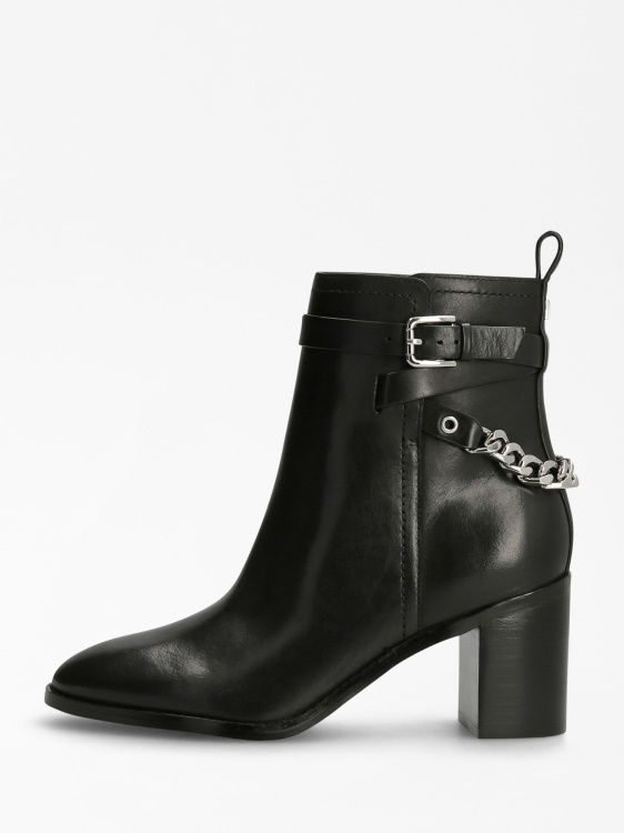 черни ботуши калили от естествена кожа Guess