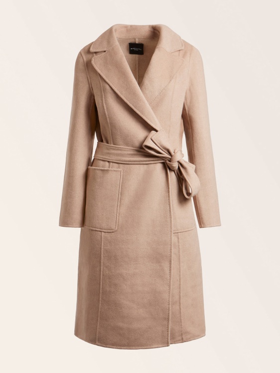 палто от вълнена смес Marciano бежово Guess