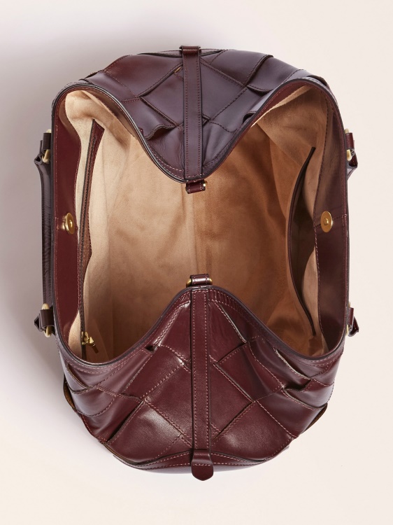 червена луксозна чанта от естествена кожа Giorgia Guess