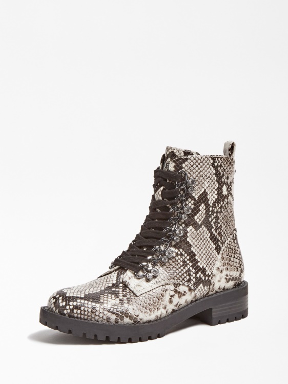 ботуши с принт на глезена Hinlee Guess сиви