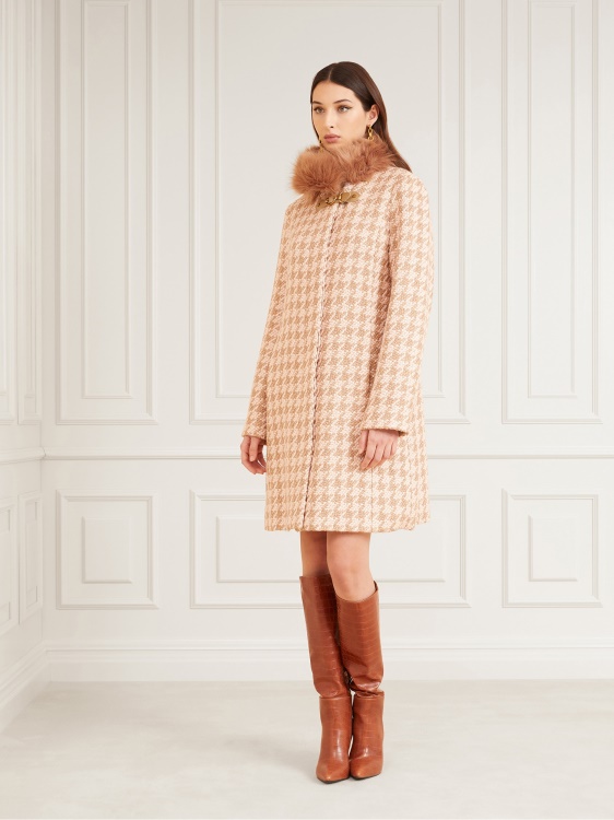 много розово палто от смес от вълна Marciano Guess