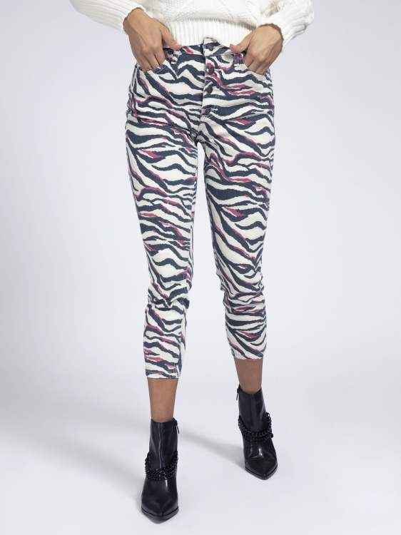 черни тесни дънки с щампа Multi Guess