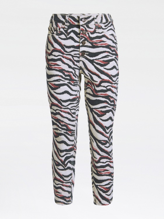 черни тесни дънки с щампа Multi Guess